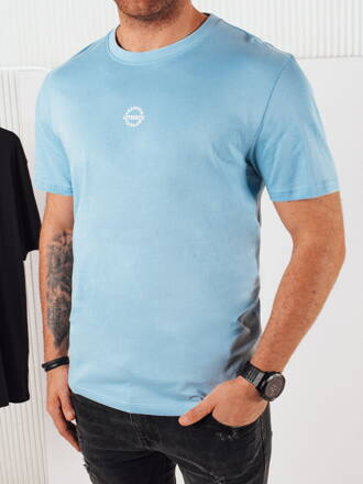 Modré pánske tričko s potlačou Dstreet RX5459