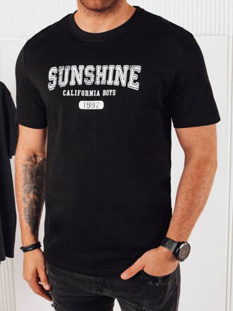 Pánske tričko s potlačou čiernej farby Dstreet RX5376