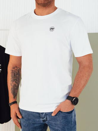 Pánske tričko s potlačou bielej farby Dstreet RX5442