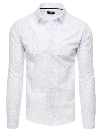 Biela elegantná košeľa so vzorom