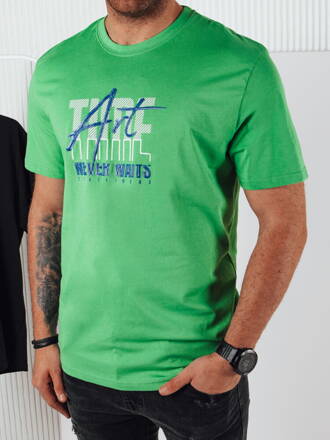 Pánske tričko s potlačou, zelené Dstreet RX5393