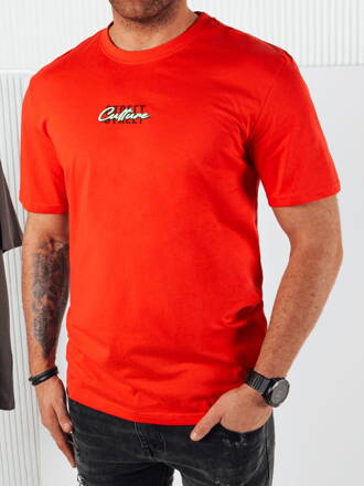 Pánske tričko s oranžovou potlačou Dstreet RX5423