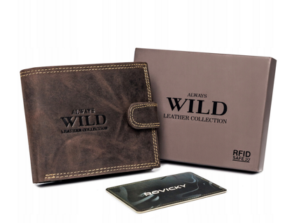 Hnedá pánska peňaženka ALWAYS WILD N992L-P-CHM-1089