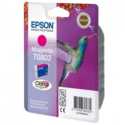 Epson originál ink C13T08034011, magenta, 7,4ml, Epson Stylus Photo PX700W, 800FW, R265, 285, 360, RX560, purpurová