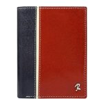 Štýlová pánska peňaženka z pravej kože - granátová + červená.