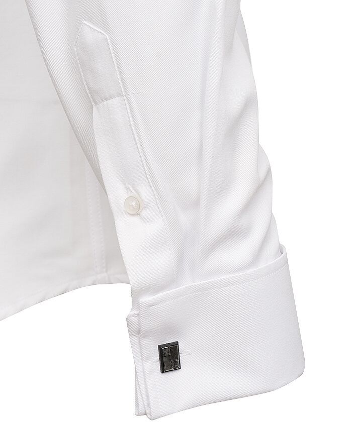 Biela košeľa na manžetový gombík v KLASICKOM STRIHU - SalzburgWhiteluxCLASSIC 