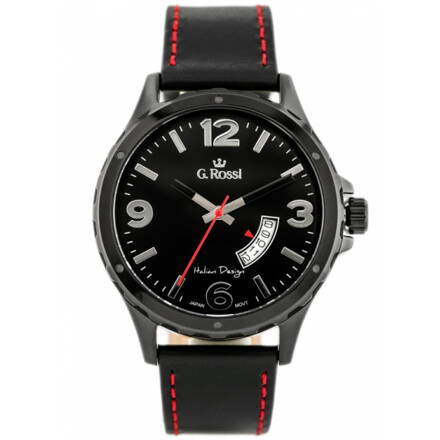 Pánske hodinky s červeným prešívaním Gino Rossi 10273A-1A3 skl.1