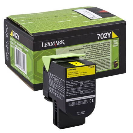 Lexmark originál toner 70C2XY0, yellow, 4000str., extra high capacity, return, Lexmark CS510de, CS510dte, O, žltá