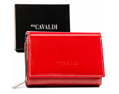 Klasická dámska kožená peňaženka na patentku — 4U Cavaldi