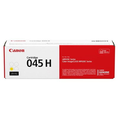 Canon originál toner 045HY, yellow, 2200str., 1243C002, high capacity, Canon LBP613Cdw, 611Cn, MFP635Cx, 633Cdw, 631Cn, O, žltá