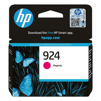 HP originál ink 4K0U4NE#CE1, HP 924, magenta, 400str., HP OfficeJet Pro 8120e, 8130e, purpurová