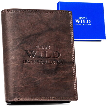Veľká, vertikálna pánska peňaženka z prírodnej kože - Always Wild,skl. Veľká, vertikálna pánska peňaženka z prírodnej kože - Always Wild,skl.