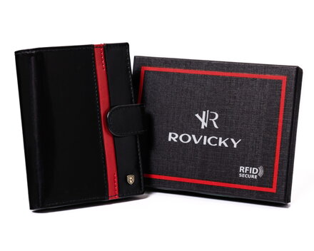 Štýlová pánska peňaženka Rovicky Black-Red