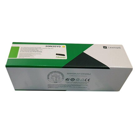 Lexmark originál toner 20N20Y0, yellow, 1500str., return, Lexmark CX331adwe, CS431dw, CS331dw, CX431adw, O, žltá