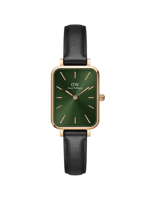 DÁMSKE HODINKY DANIEL WELLINGTON DW00100439 - Quadro lisované Sheffield Gold Emerald 32mm + KRABIČKA