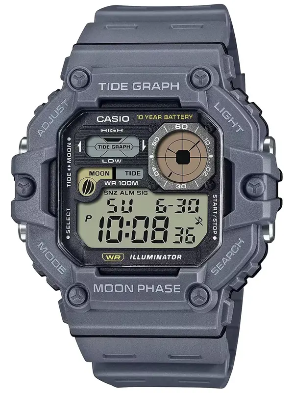 CASIO Digital Moonphase PÁNSKE HODINKY WS-1700H-8AV + BOX