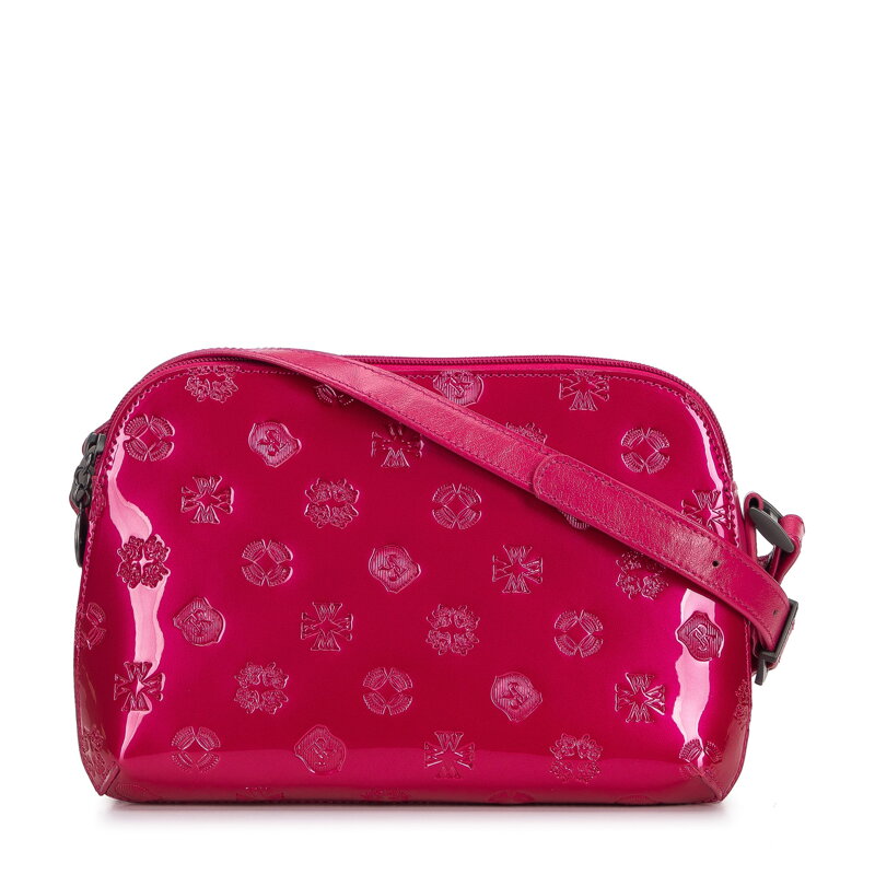 Dámska lakovaná crossbody kabelka Wittchen s monogramom 34-4-099-PP