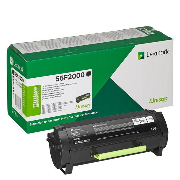 Lexmark originál toner 56F2000, black, 6000str., return, Lexmark MX521,622,522,321,421, O, čierna