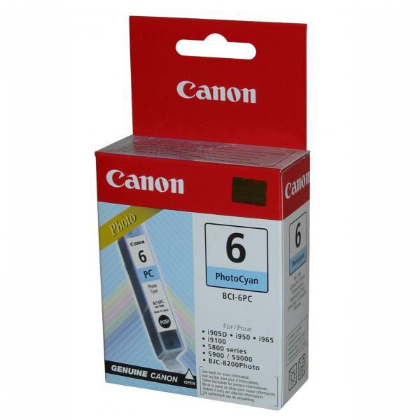 Canon originál ink BCI6PC, photo cyan, 13 4709A002, Canon S800, 820D, 830D, 900, 9000, i950, photo cyan