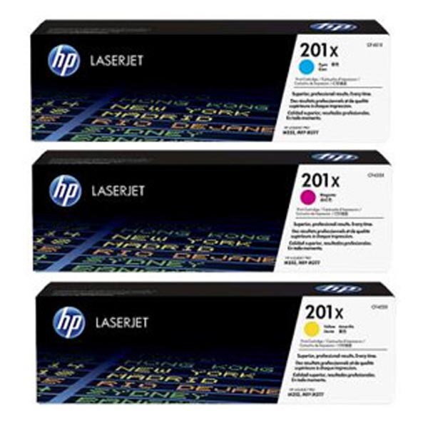 HP originál toner CF253XM, CMY, 6900 (3x2300)str., HP 201X, HP Color LaserJet MFP M277, Pro M252, M274, 3ks, O, farebná